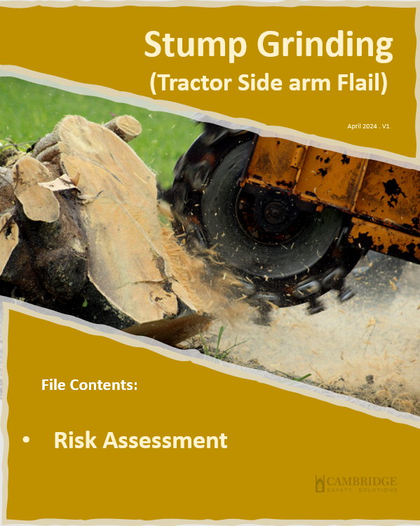 Stump Grinding Tractor Side Arm Flail - Risk assesment